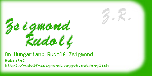 zsigmond rudolf business card
